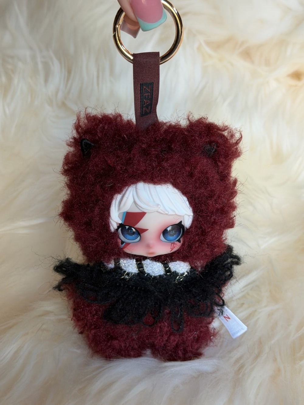 NIB Owen street Rockstar V2 vinyl plush pendant, KILLA VIBE,Skullpanda inspired